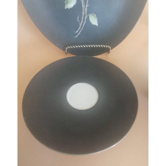 Royal Porzellan Bavaria KPM Trio Set Cup, Saucer and Breakfast Plate Black Matte - Picture 7 of 16